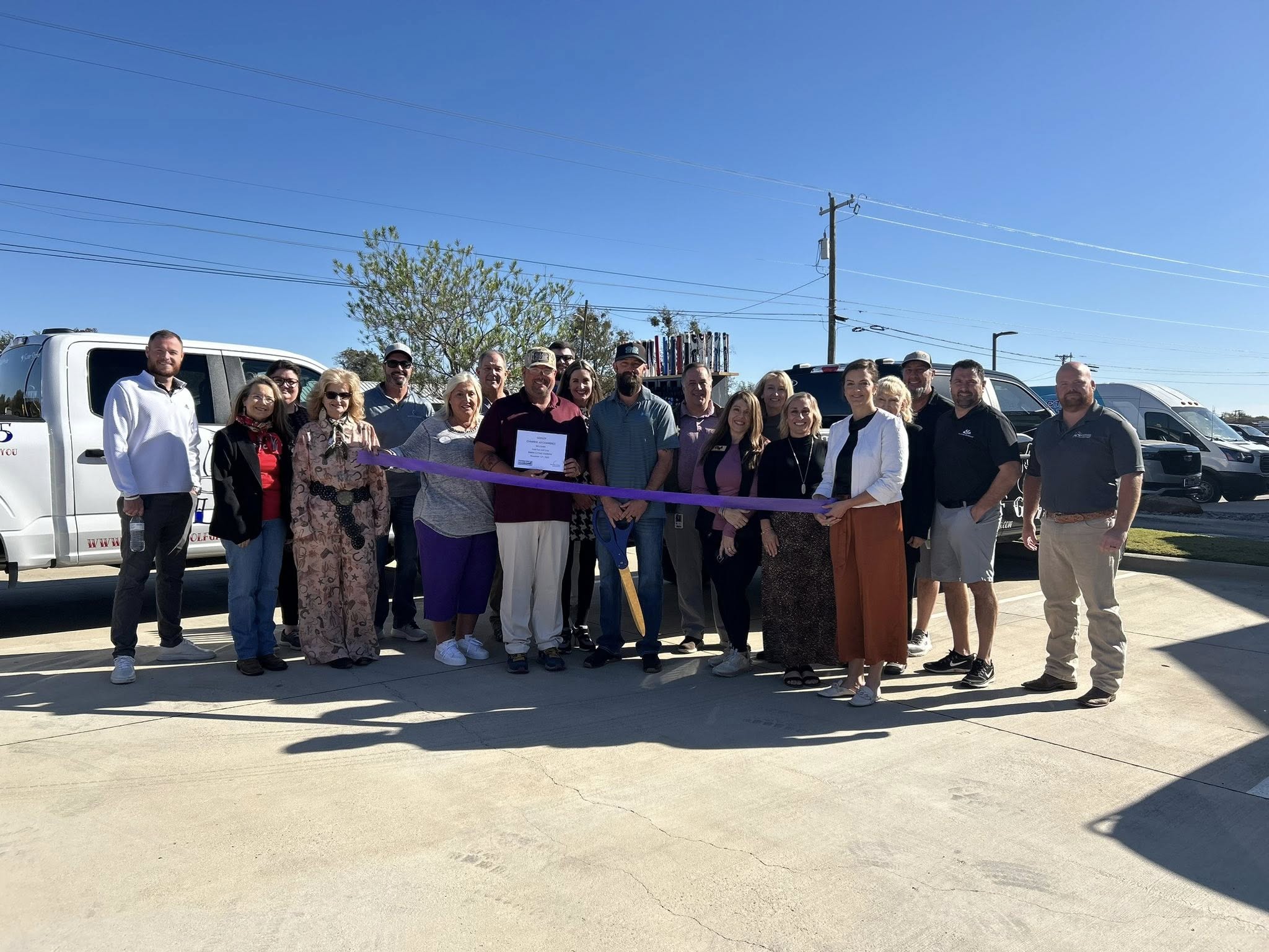 Local business ribbon cutting